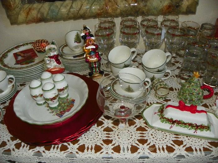 One set of China, there are Three Others. This is the Christmas Set