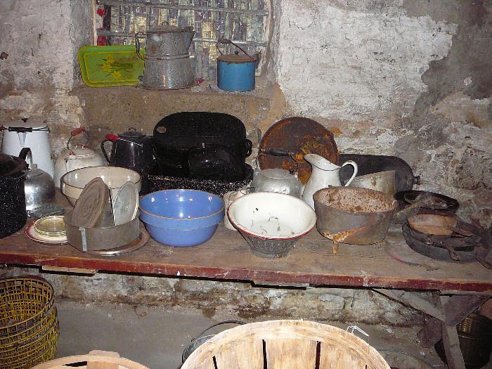enamelware and cast iron