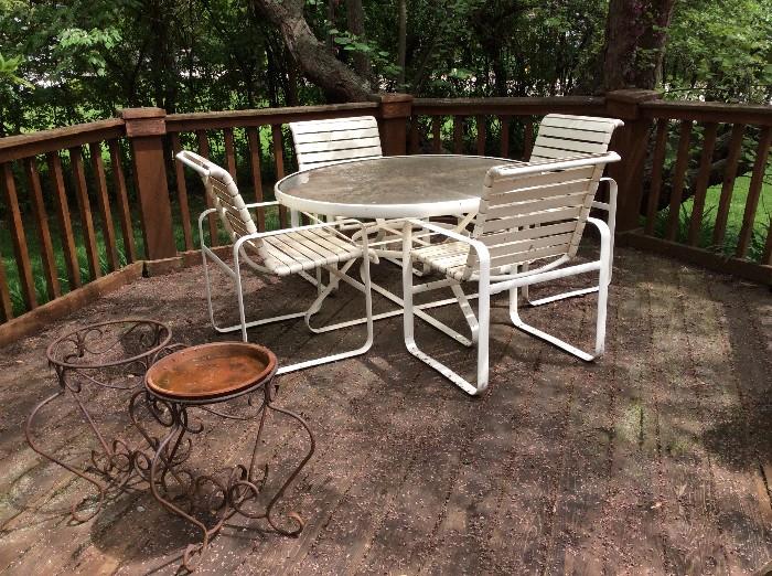 Patio furnishings. The season is upon us! Let's get ready for a family gathering with this wonderful set
