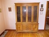 Thomasville China Cabinet - 4 glass doors on top; 2 wooden doors  & 3 drawers on bottom - 57.5" wide - 78" tall