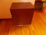 Mid Century Modern Record Album Cabinet - looks like 2 doors, but only 1 large one - beautiful wood!!!!!