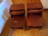  Step Up/Step Back End/Lamp Tables - unusual - note the drawer at the top of each one - GREAT condition - will be sold as a pair!!!!!!!