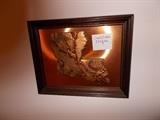 Framed LOUISIANA plaque - set in copper