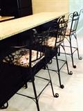 Sturdy hand forged steel barstools !