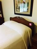 Vintage full headboard and fine mattress set