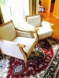 Gorgeous elegant chairs / 6x8 fine wool rug