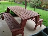 picnic table - as table