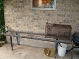 iron pipe wood rack, animal trap