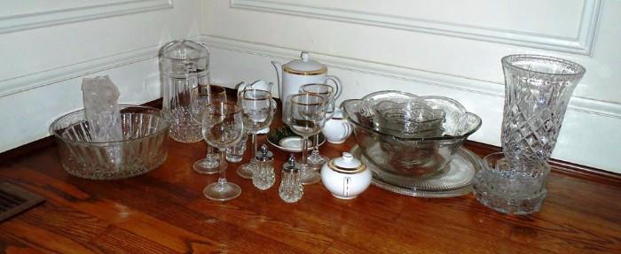 Assorted Cut glass And More