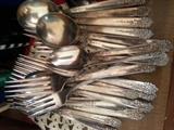 King Edward Silver plate Flatware - Moss Rose pattern