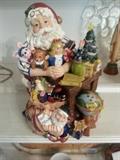 Fitz & Floyd Musical Santa & Toys Figurine - plays "Toyland"