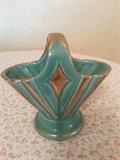Vintage ceramic basket marked "Foreign"