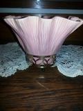 Vintage pink bowl with stand