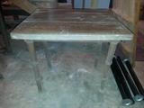 Vintage square wood dining table
