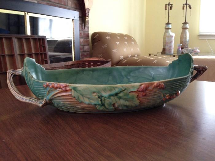 Green Bushberry Green Console Bowl from Roseville.