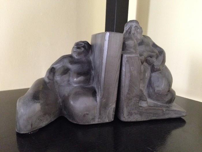 Lounging Nude Book Ends
