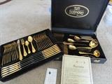 Solingen gold plated flatware set