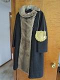 Vintage mink fronted coat