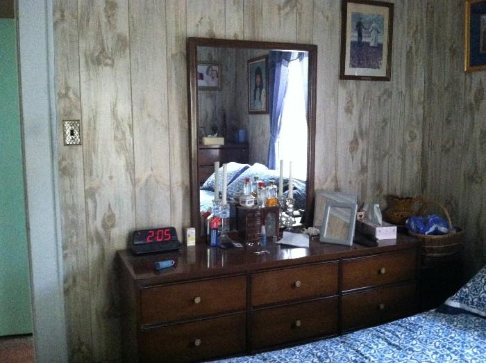 Large dresser with mirror.