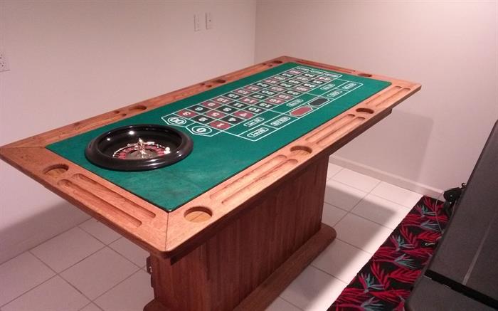 solid oak roulette table/craps table