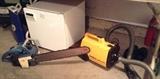 Mini fridge, Eureka cannister vac and Homelite chain saw