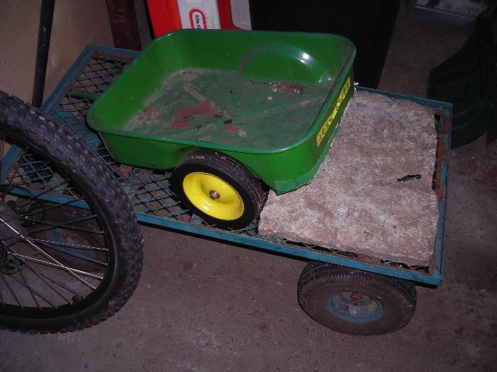 another garden cart and John Deere cart
