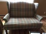Plaid loveseat