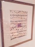 Framed Musical Calligraphy