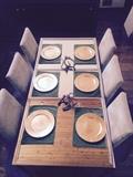chrome and Mirrored Dining Table