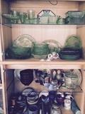 Green Depression Glass and Other