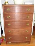 Mahogany Bow Front Chest of Drawers