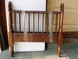 1880'S Jenny Lynd Style Bed Headboard & Foot Board