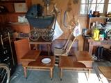 Black Wicker Baby Buggy. (2) Mid Century Modern Lane Acclaim Step Lamp Tables