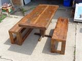 Barn wood Table and benches