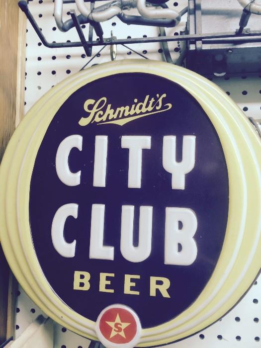 City Club Beer Sign