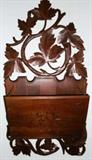 Fretwork drop front wall hanging