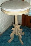 Victorian painted round marble top table