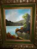 Oil on canvas signed painting. One of several signed paintings
