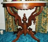 1880s Victorian Oval marble top table
