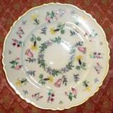 67 pieces of 1937Haviland Blue Bell China--place setting pieces; gravy bowl with under plate; creamer and covered sugar, 2 Oval vegetable bowls, platter