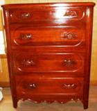 Lillian Russell Davis Cabinet Company collector's cherry four-drawer chest; has matching dresser