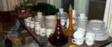Another view of miscellaneous glassware, decanters, etc.