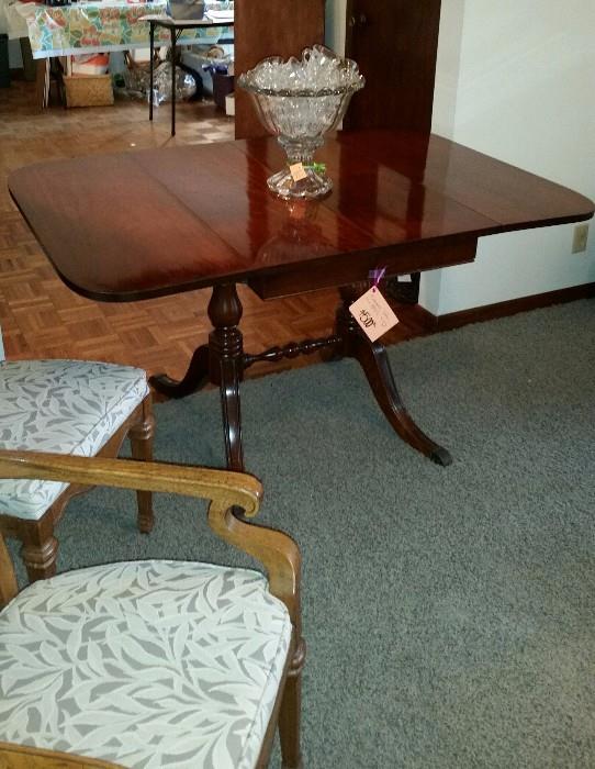 Dining drop leaf, with additional leaf insert, not shown