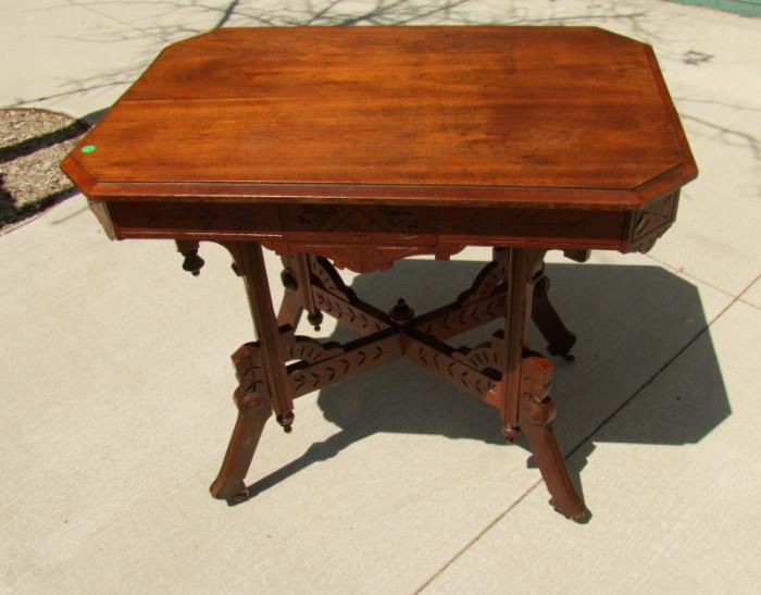 C/1880's Cherry Victorian Parlor lamp table 