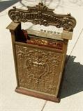 C/1900 Brass National Candy Store cash register, model 51 w/amount purchased top plate, (chipped marble sill) 