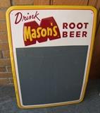 C/1960's Mason's Root beer chalkboard menu sign 