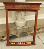 C/1900 Oak Brunswick Billiard Parlor Stick and ball rack 