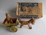 C/1930's Balky Mule by Marx, tin litho w/box