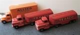 2-C/1960's Buddy L Texaco tanker trucks ~ C/1960's Tonka Allied Van Lines moving truck and trailer