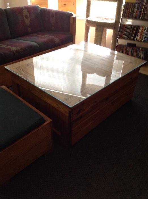 This End Up - sofa, ottoman, & coffee table (glass top included) slightly different view from before. 